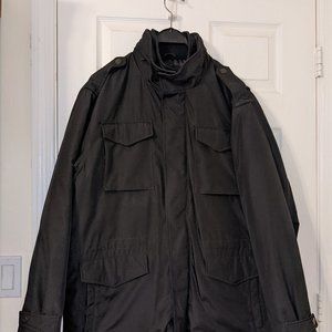 Michael Kors Mens Black Winter Parka Jacket with Quilted Inner Lining Size L